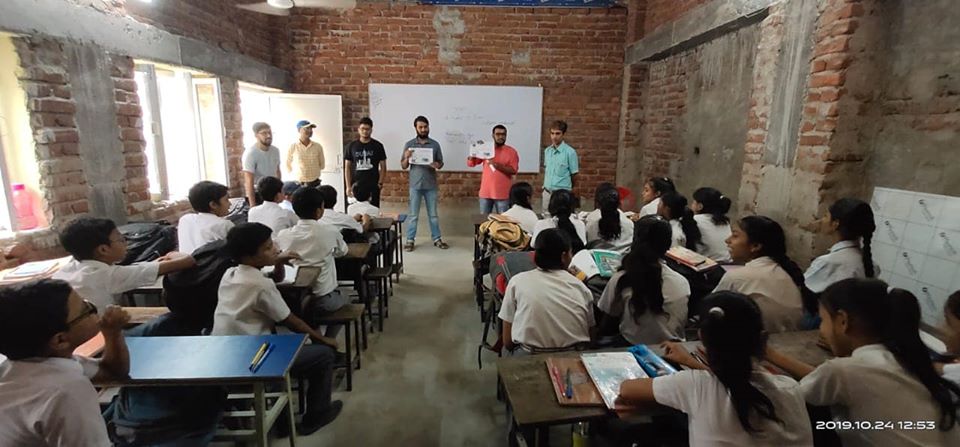 INTERACTION WITH SCHOOL STUDENTS BY VRIKSH TEAM