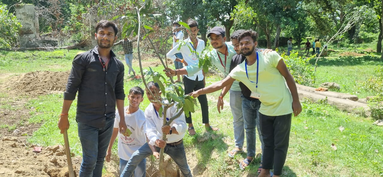 TREE PLANTATION BY BODHGAYA MATH LIBRARY