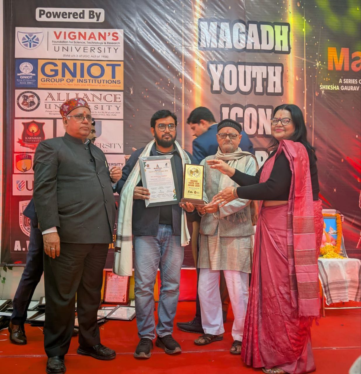 Chandrakant Pateshwari Honoured with Magadh Youth Icon Award